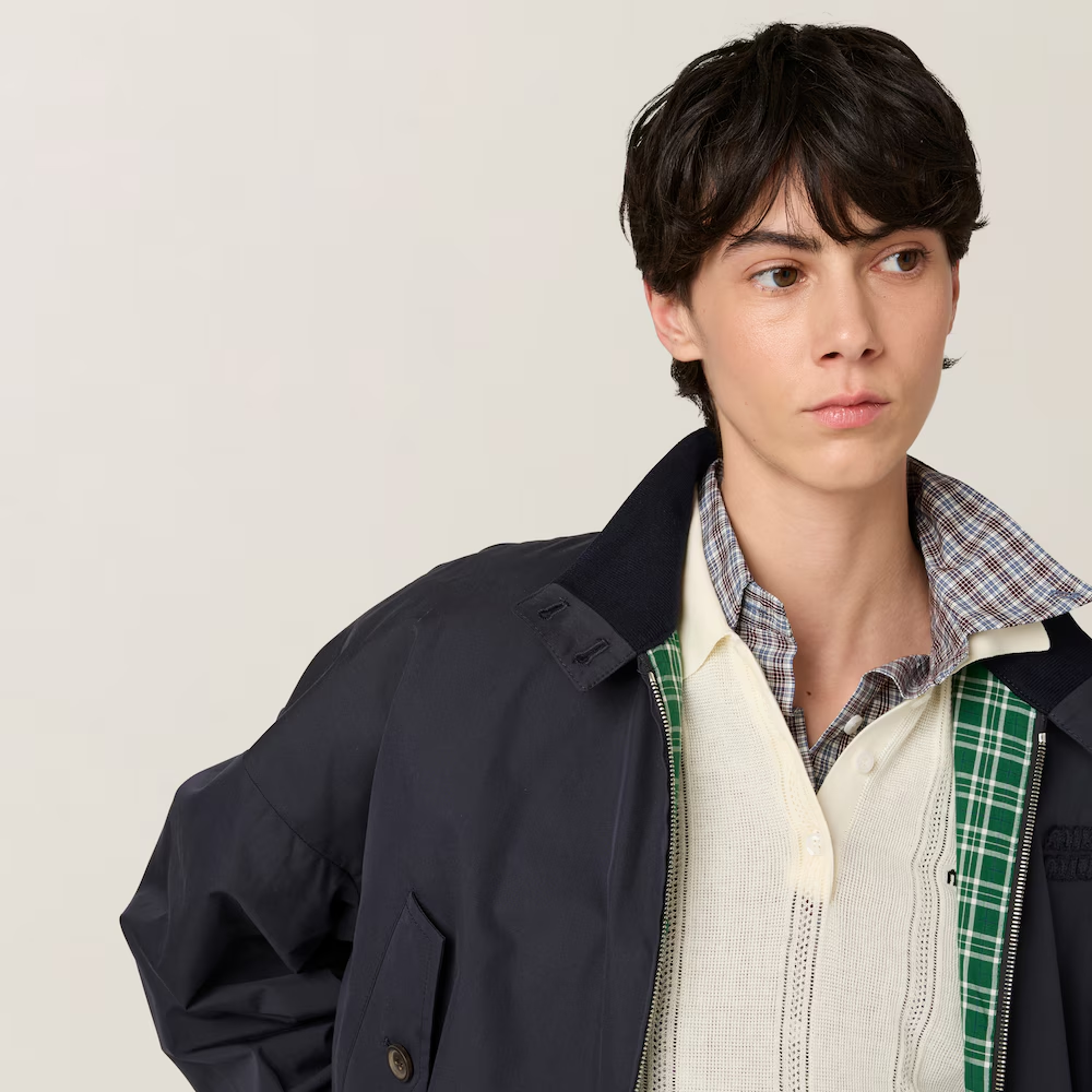 25 Summer new navy blue green zipper short jacket