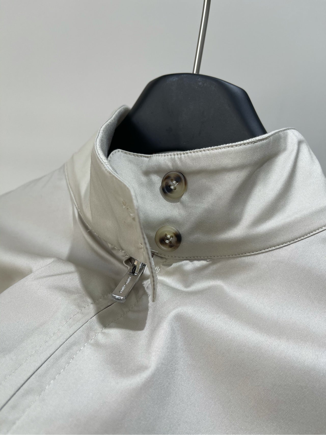 25 Summer new apricot red zipper mid-length jacket