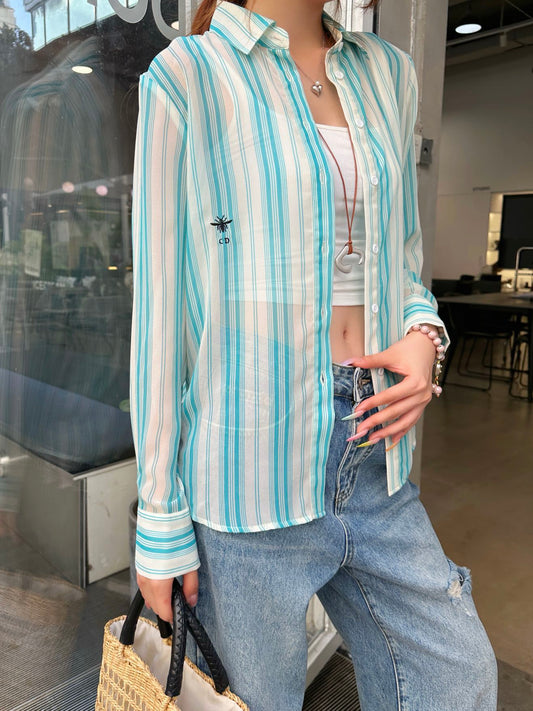 D 25SS New Summer Shirt Printed Stripe