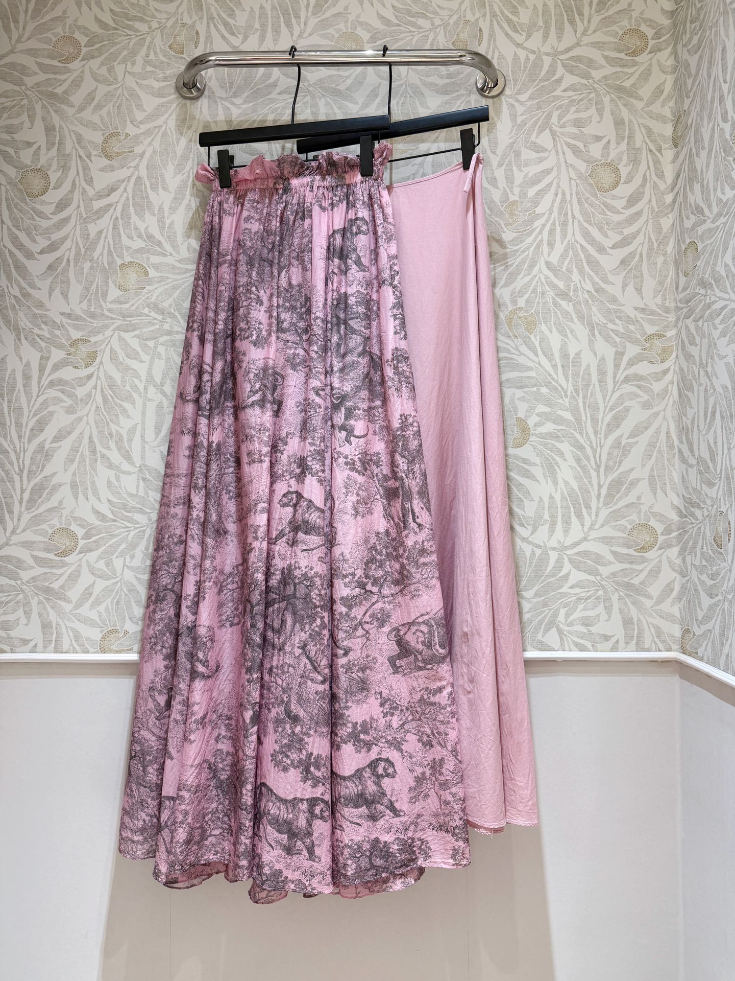 25 Summer new pink tube top swimsuit top with same series maxi skirt