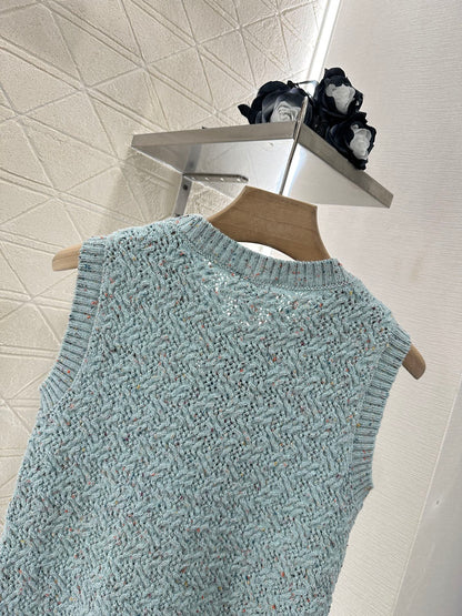 25 new summer leaf knitted vest