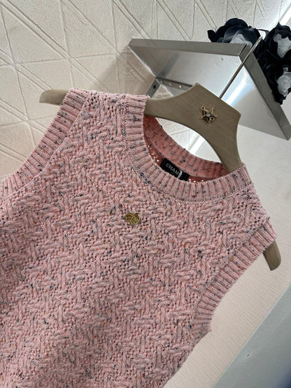25 new summer leaf knitted vest