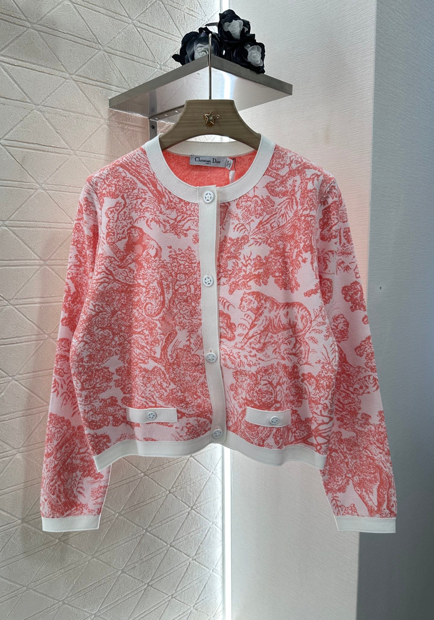 2025 Summer New Jacquard Knitted Cardigan