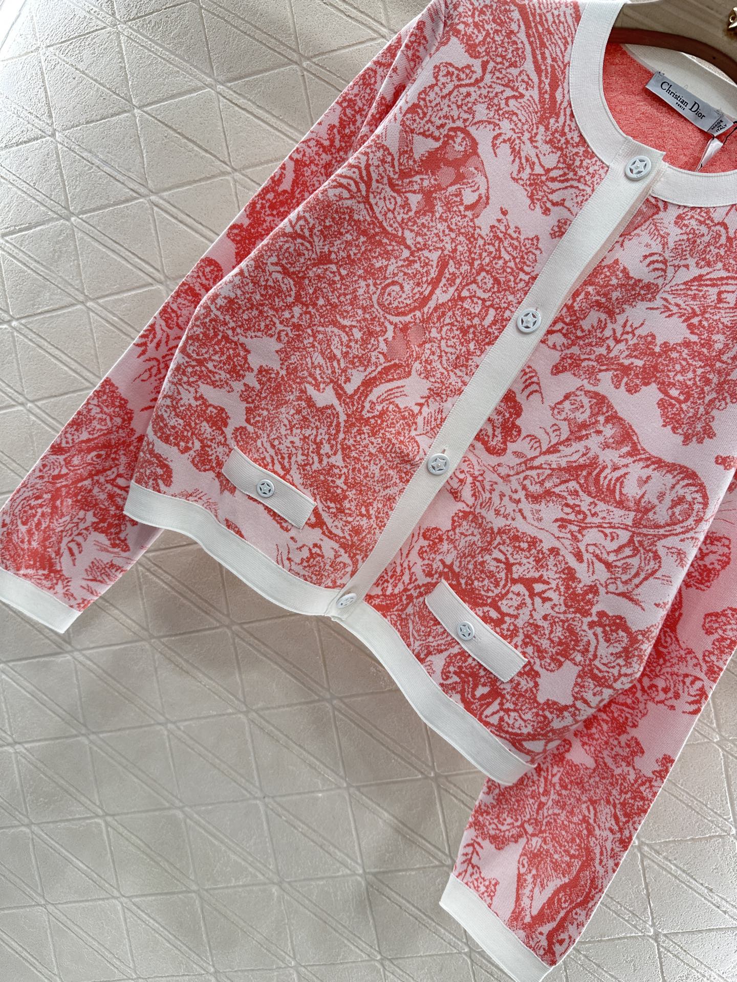 2025 Summer New Jacquard Knitted Cardigan