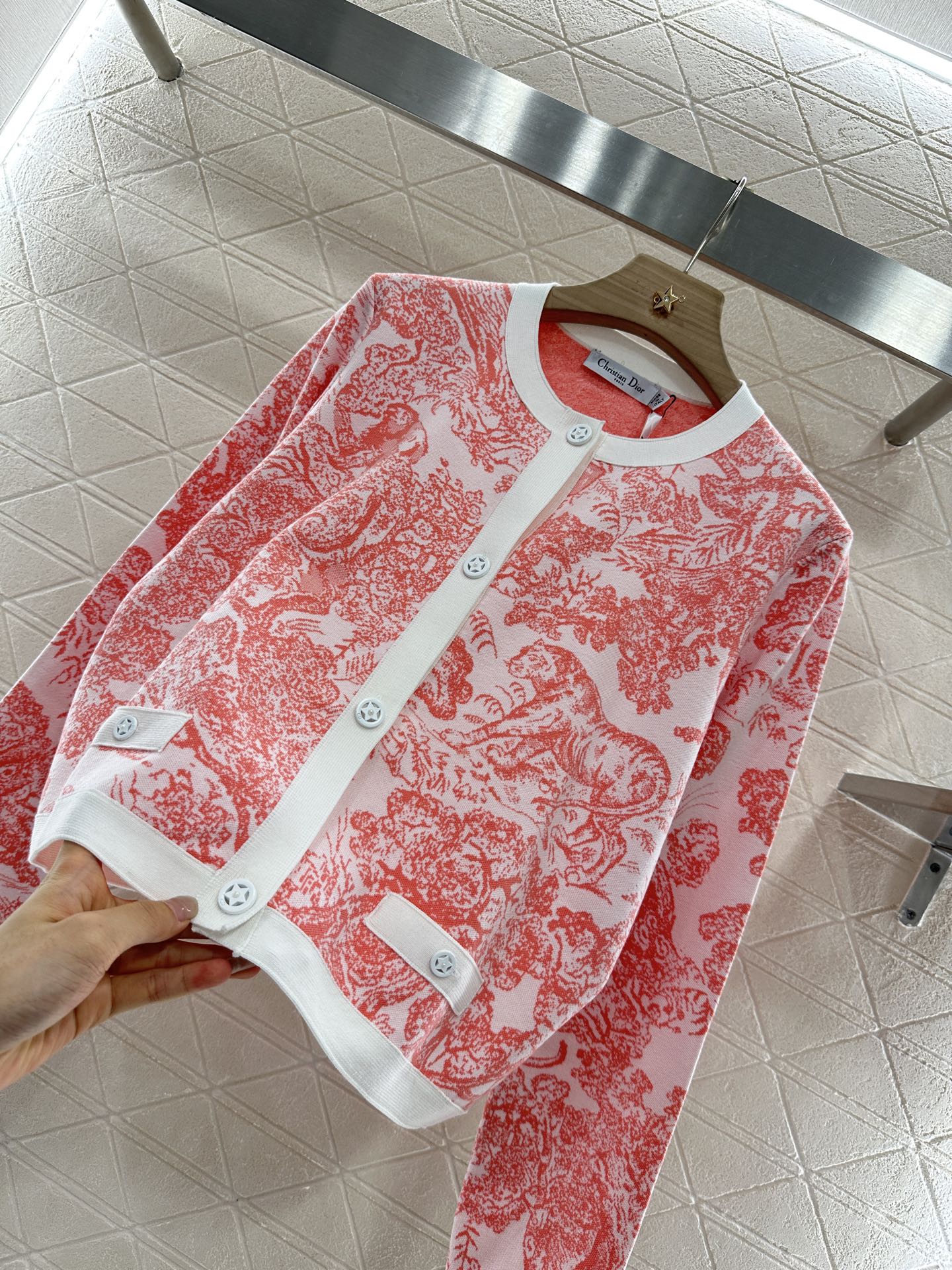 2025 Summer New Jacquard Knitted Cardigan