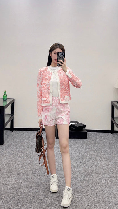 2025 Summer New Jacquard Knitted Cardigan