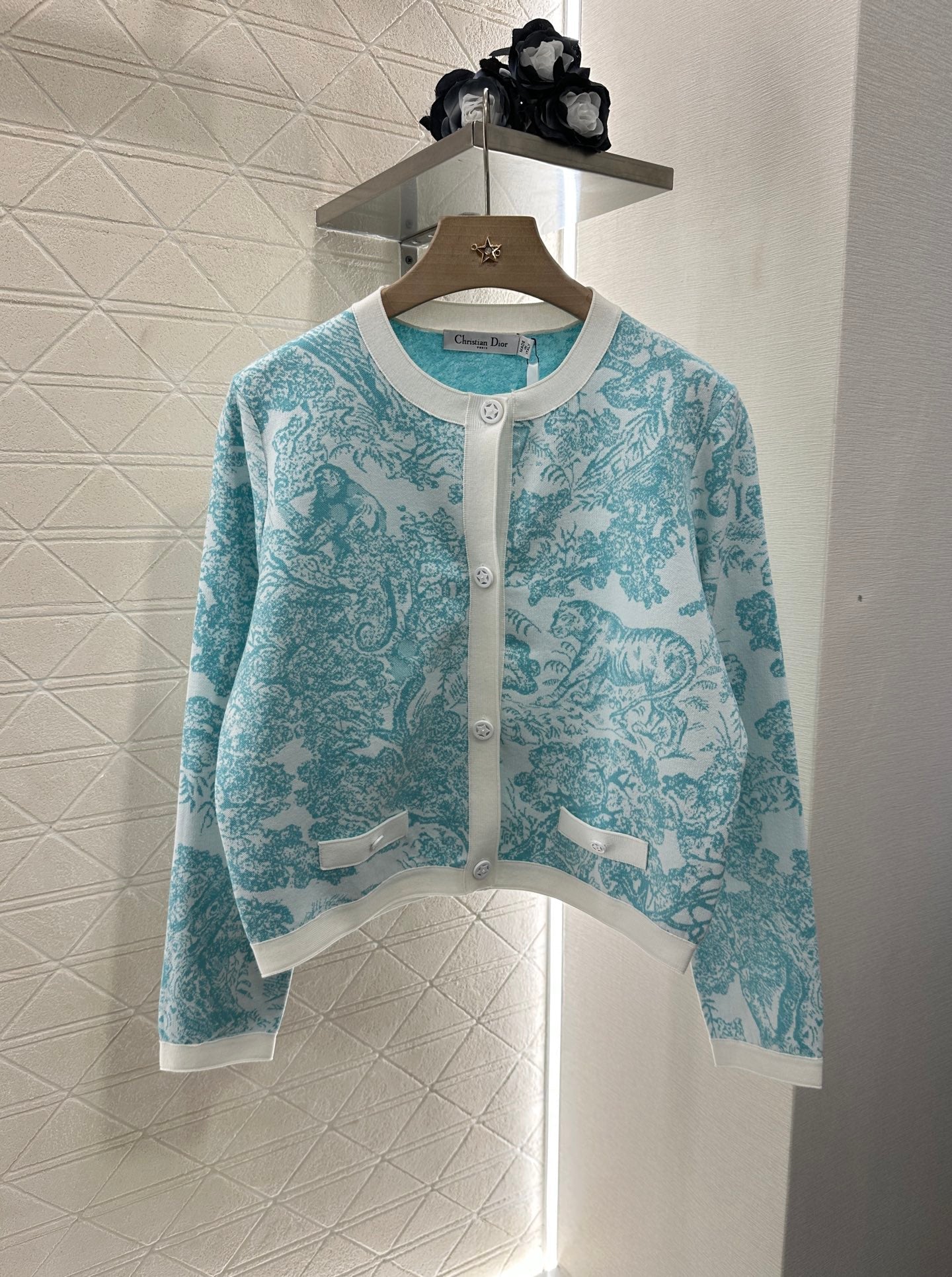 2025 Summer New Jacquard Knitted Cardigan