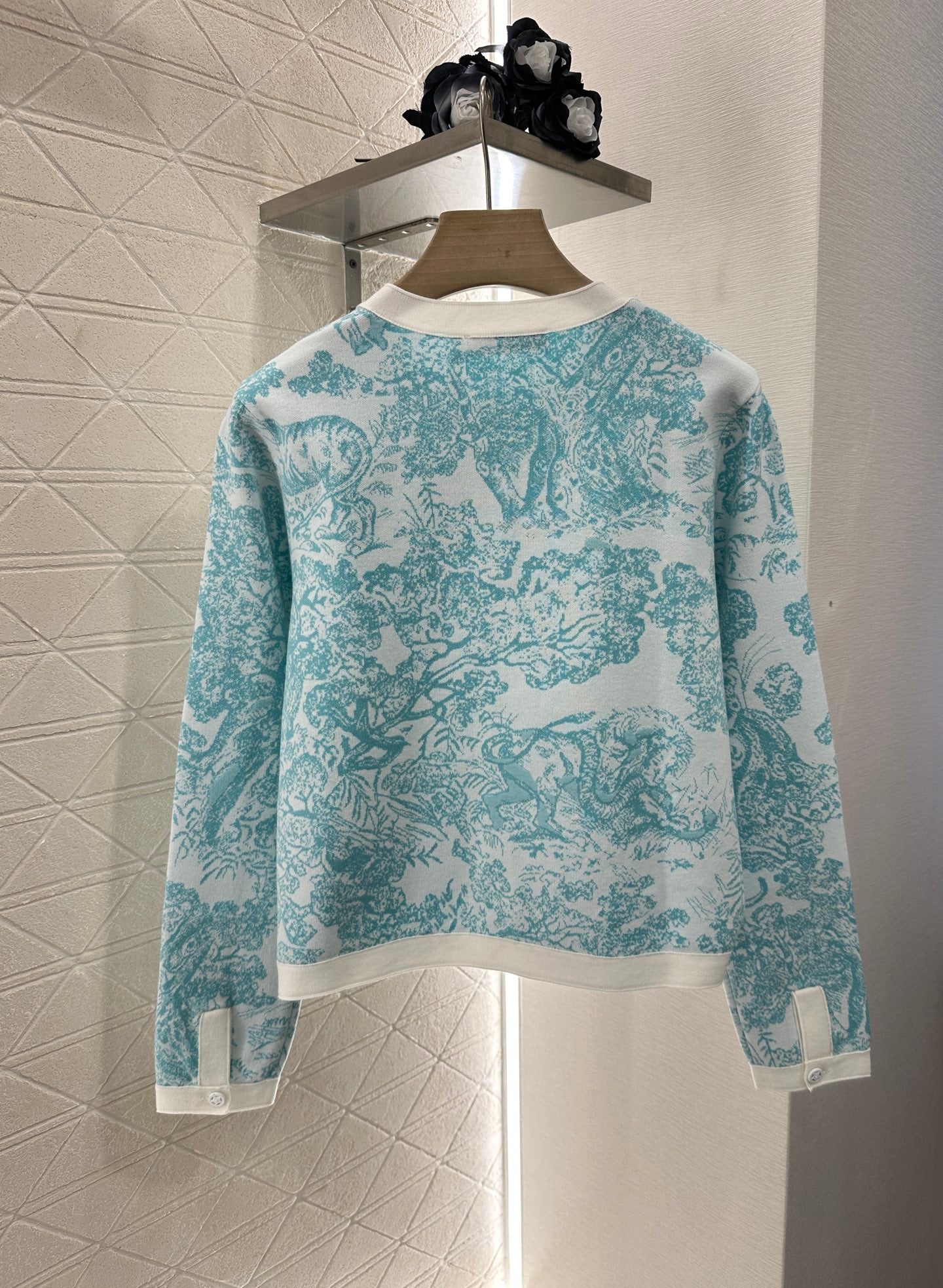 2025 Summer New Jacquard Knitted Cardigan