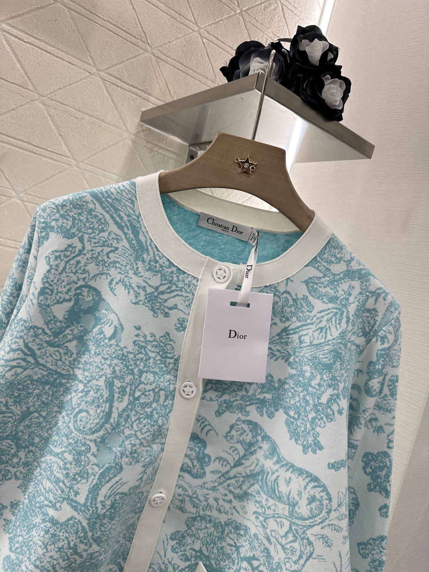2025 Summer New Jacquard Knitted Cardigan