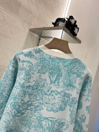 2025 Summer New Jacquard Knitted Cardigan