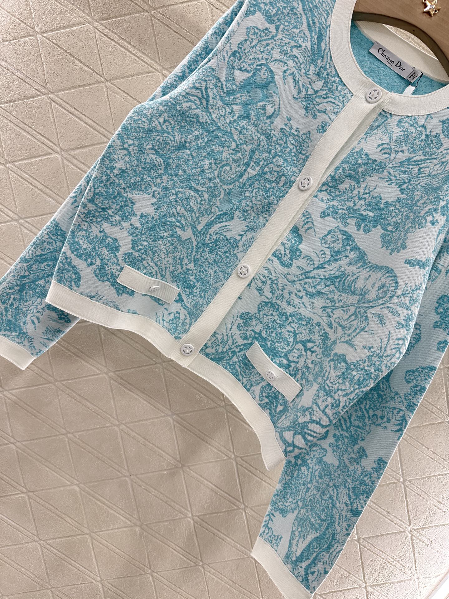 2025 Summer New Jacquard Knitted Cardigan