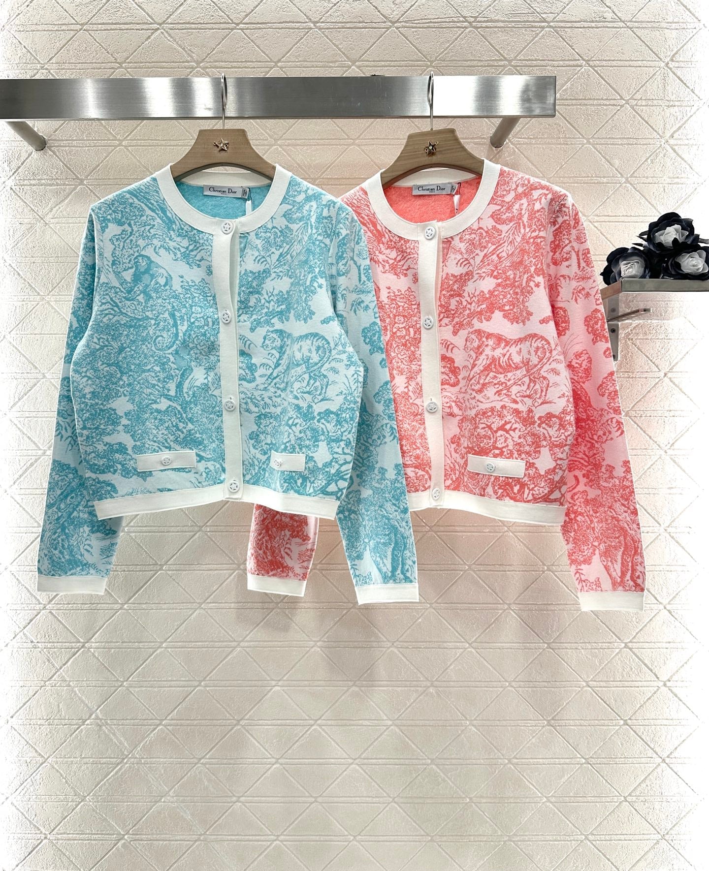 2025 Summer New Jacquard Knitted Cardigan