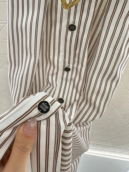 2025 Summer New Striped Belt Dress