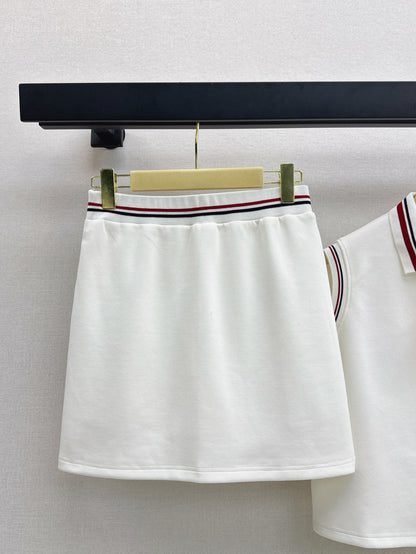 25Ss Spring and Summer New Sleeveless Lapel Top + Skirt Set