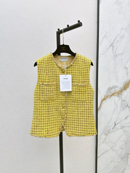 C 25Ss Spring and Summer New Tweed Vest Jacket