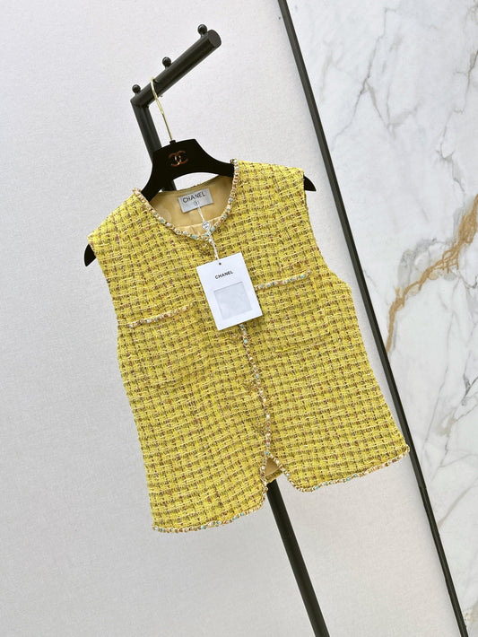 C 25Ss Spring and Summer New Tweed Vest Jacket