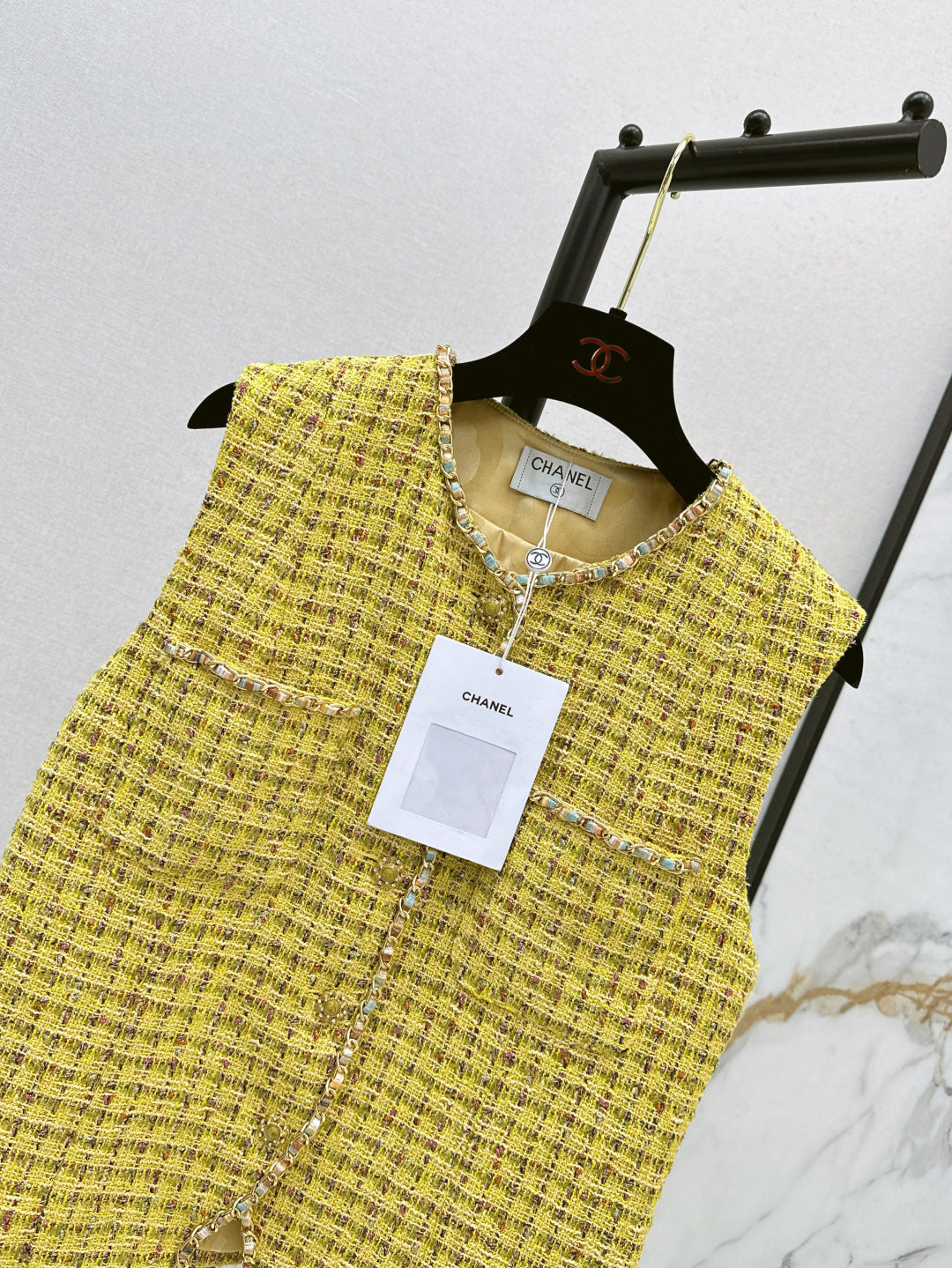 C 25Ss Spring and Summer New Tweed Vest Jacket