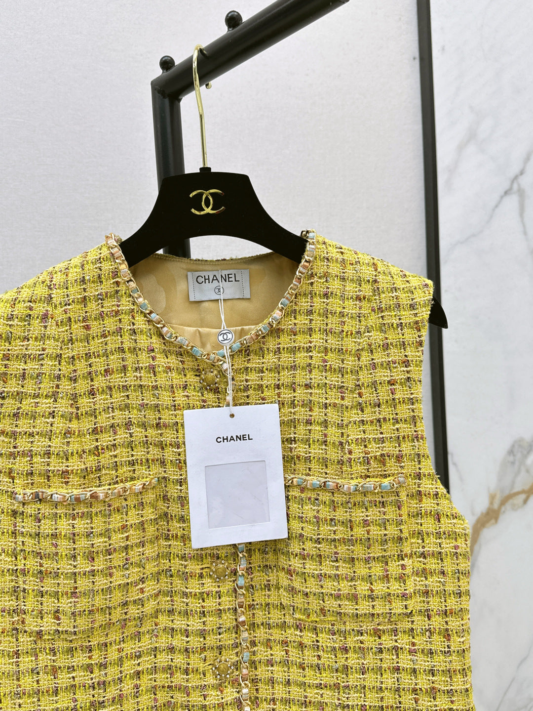 C 25Ss Spring and Summer New Tweed Vest Jacket