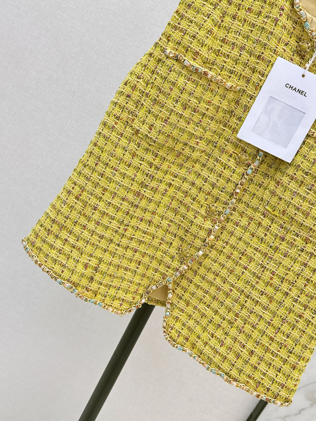 C 25Ss Spring and Summer New Tweed Vest Jacket