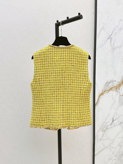 C 25Ss Spring and Summer New Tweed Vest Jacket