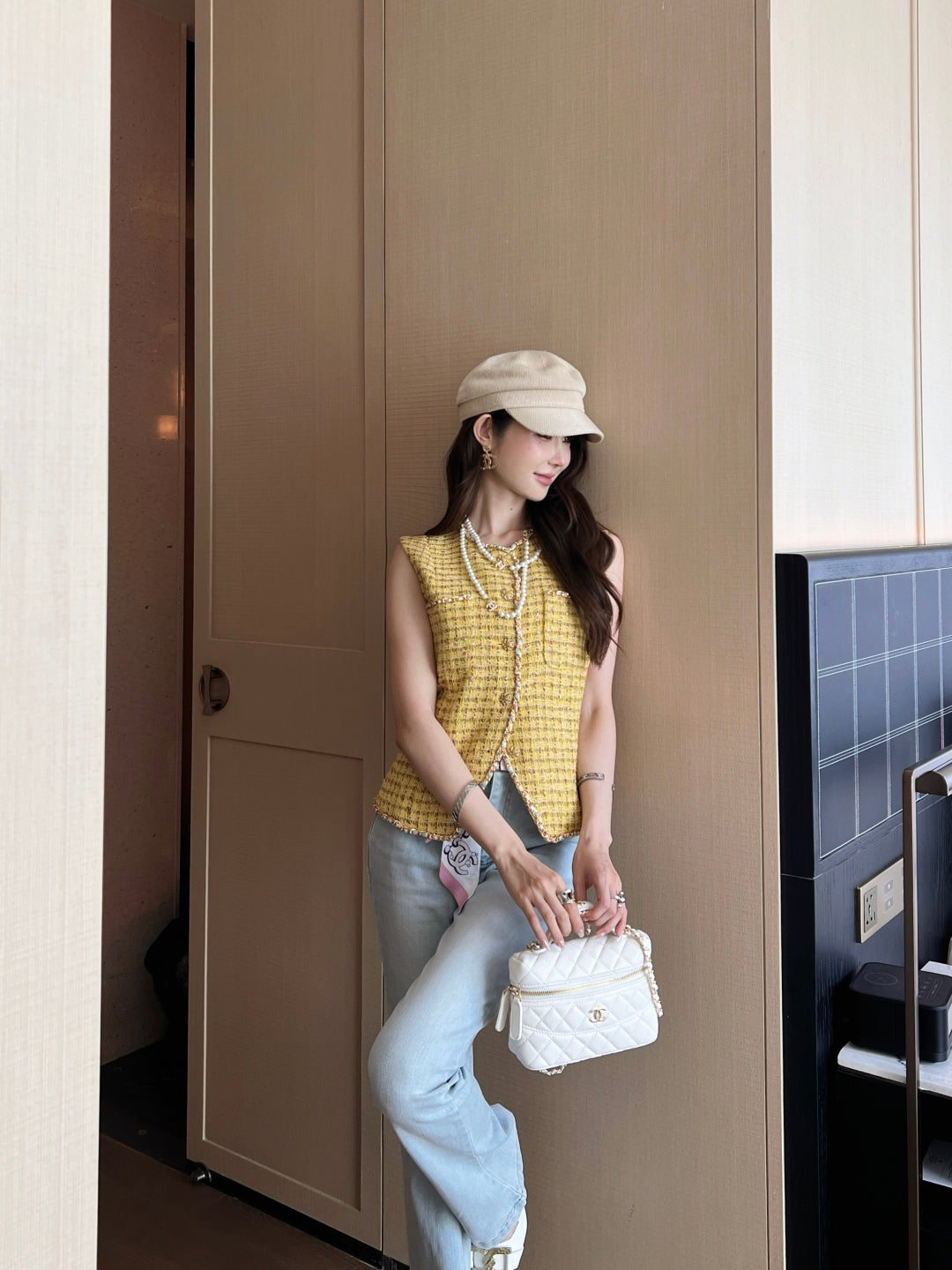 C 25Ss Spring and Summer New Tweed Vest Jacket