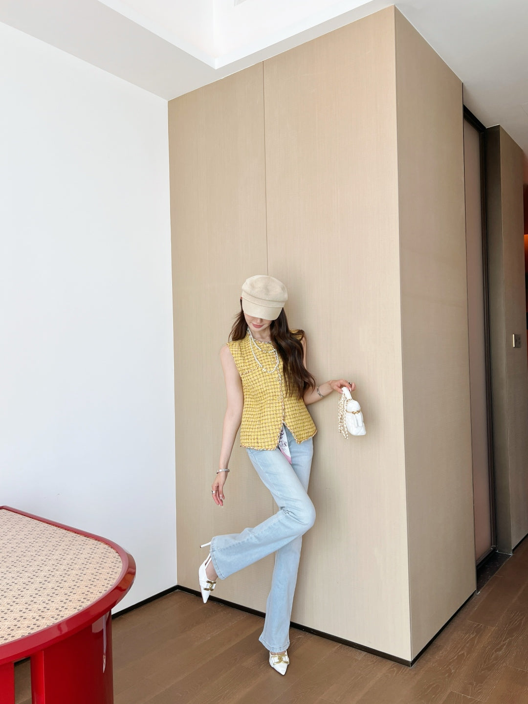 C 25Ss Spring and Summer New Tweed Vest Jacket