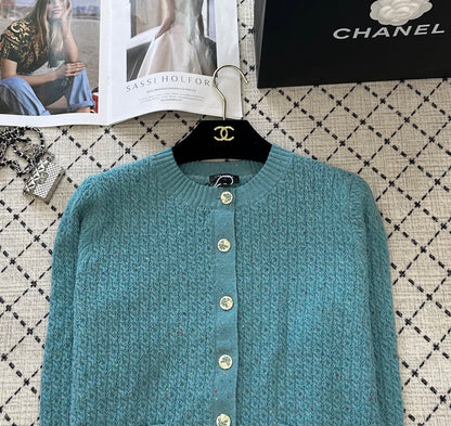 25 Summer New Round Neck Knitted Cardigan