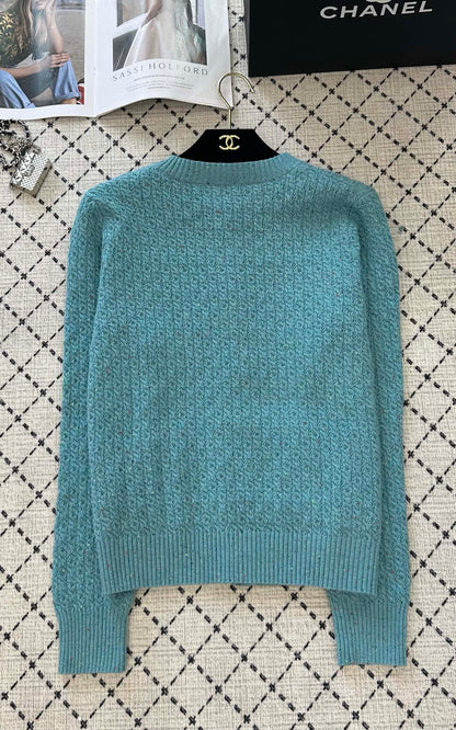 25 Summer New Round Neck Knitted Cardigan