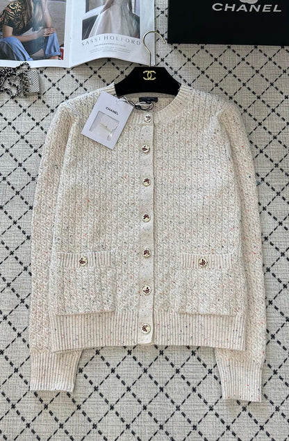 25 Summer New Round Neck Knitted Cardigan