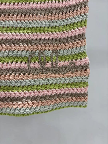 25 new summer striped knitted vest