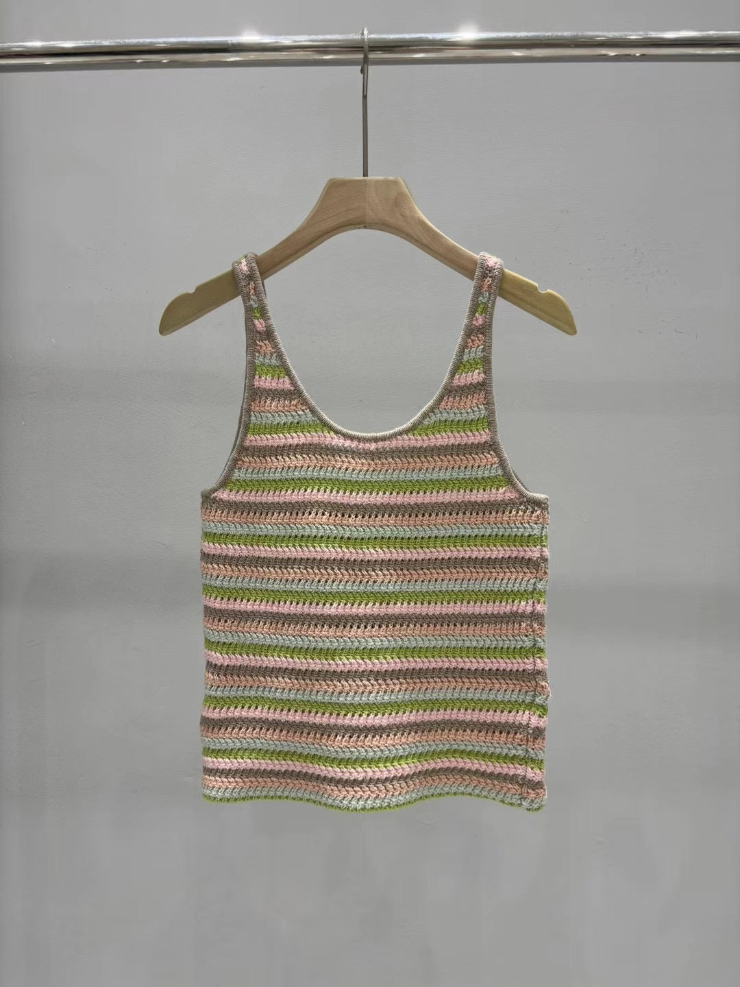 25 new summer striped knitted vest