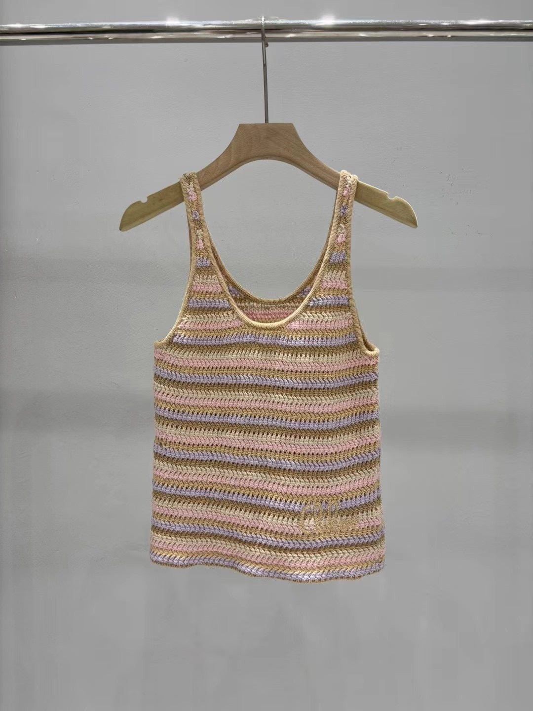 25 new summer striped knitted vest