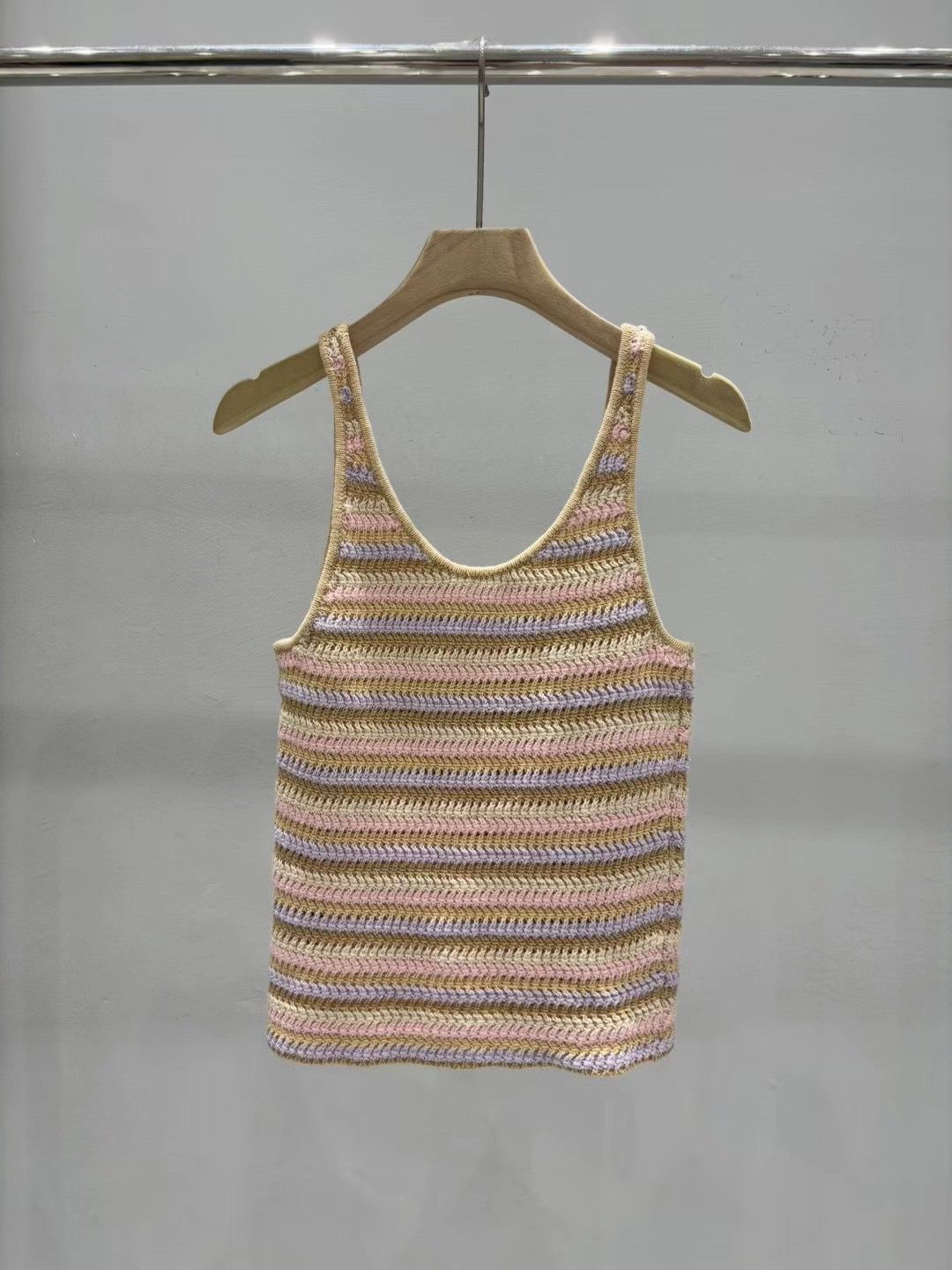 25 new summer striped knitted vest