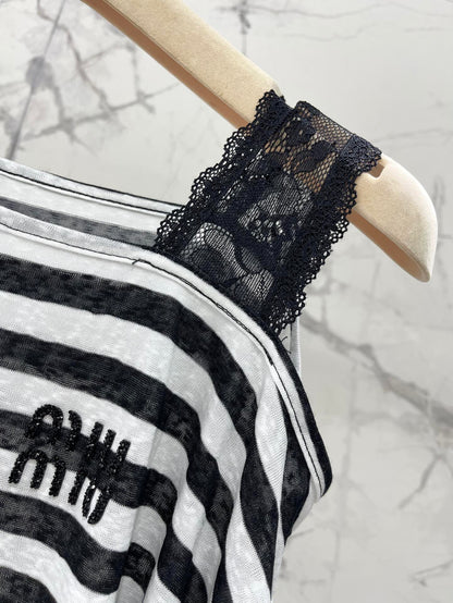 25 Summer new off-shoulder striped sun protection blouse