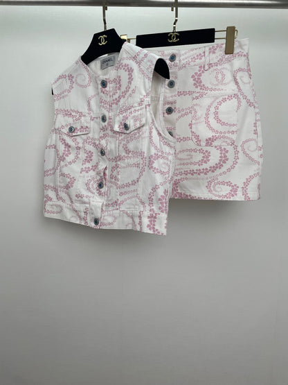 C 25 Undershirt Jacket + Skirt Set