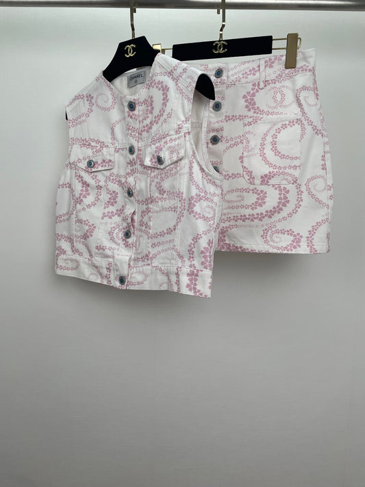 C 25 Undershirt Jacket + Skirt Set
