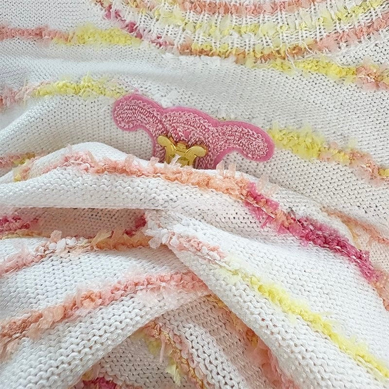 CE 25 Pink Striped Knit Short Sleeve