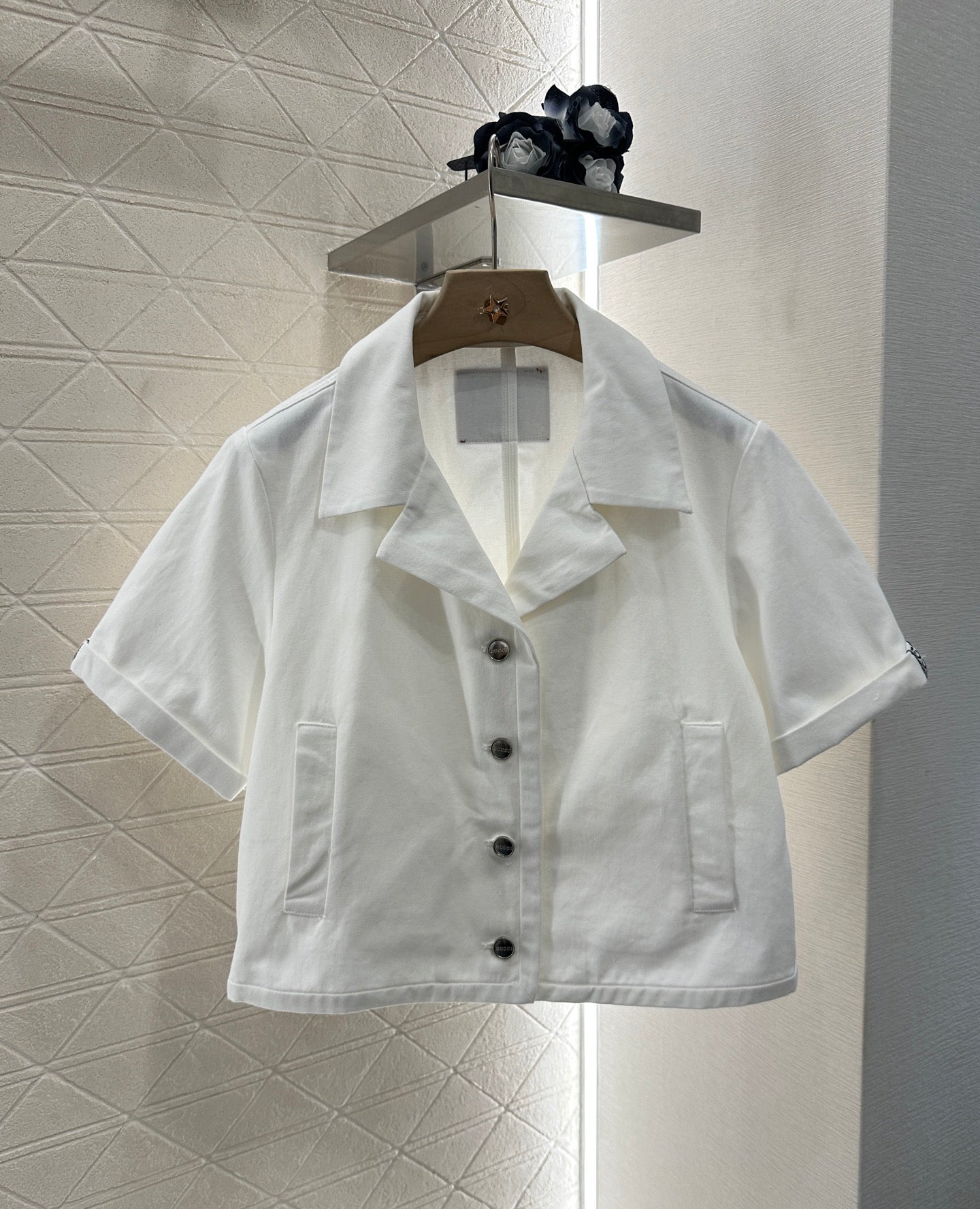 G 2025 Summer New Short Sleeve Jacket Coat Shorts Set