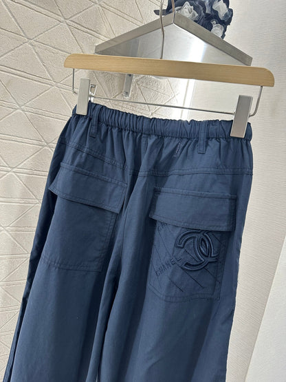 C 2025 Summer New Arrivals Wide Leg Drawstring Trousers