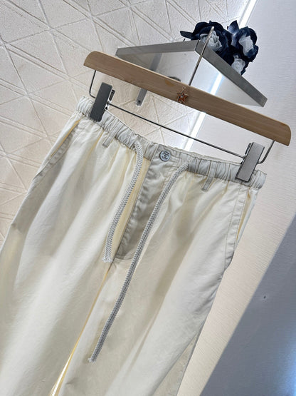 C 2025 Summer New Arrivals Wide Leg Drawstring Trousers