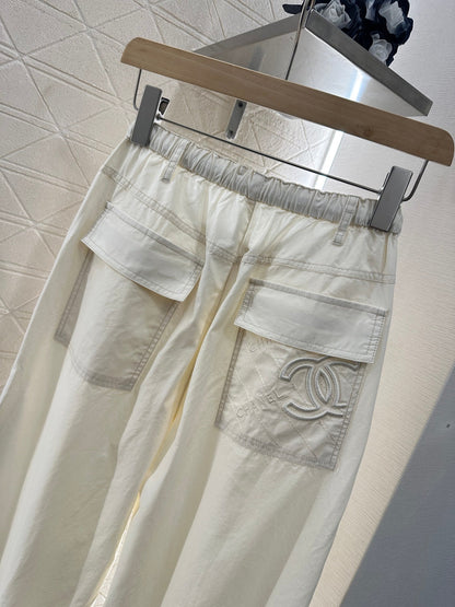 C 2025 Summer New Arrivals Wide Leg Drawstring Trousers