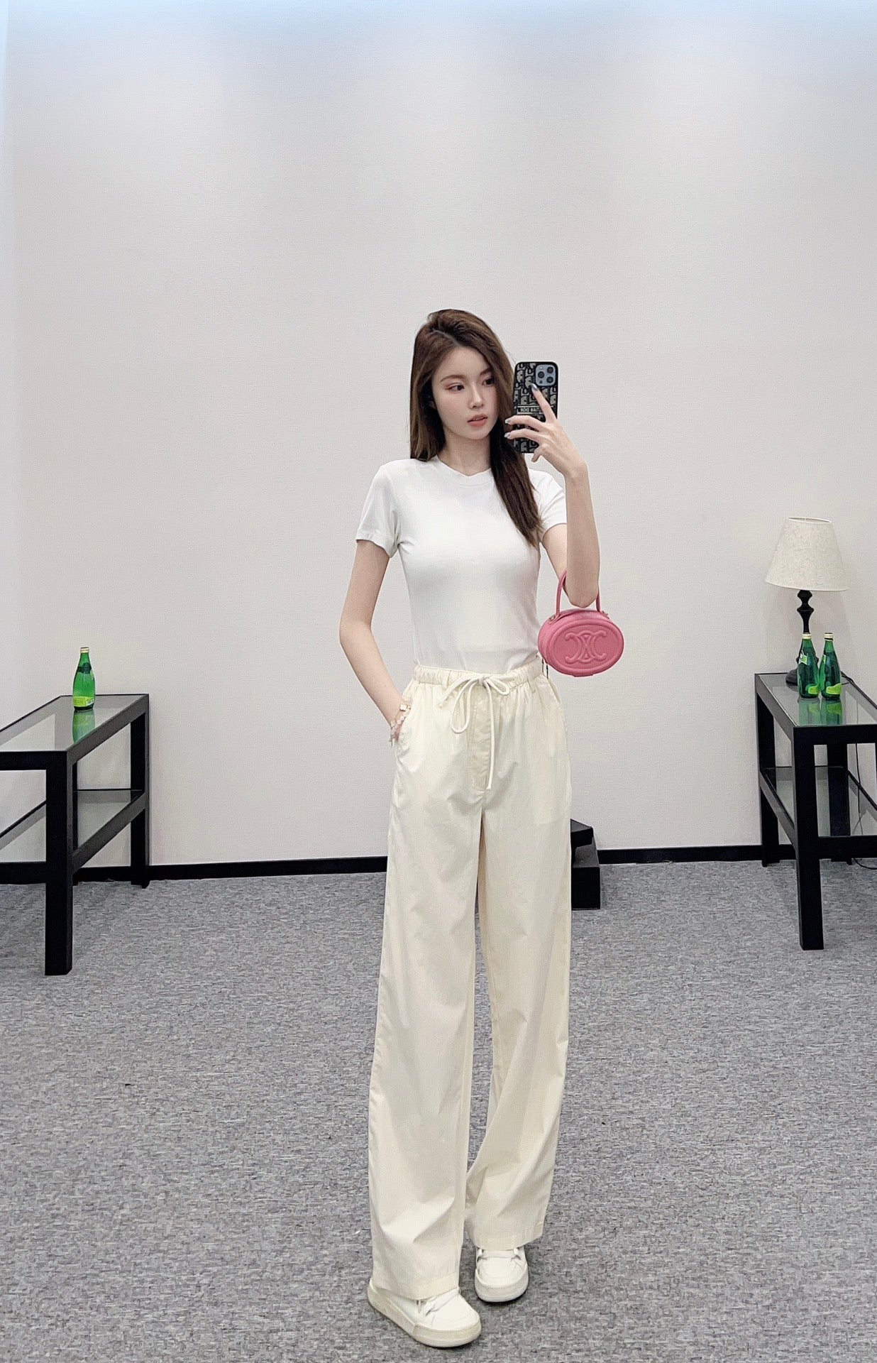 C 2025 Summer New Arrivals Wide Leg Drawstring Trousers