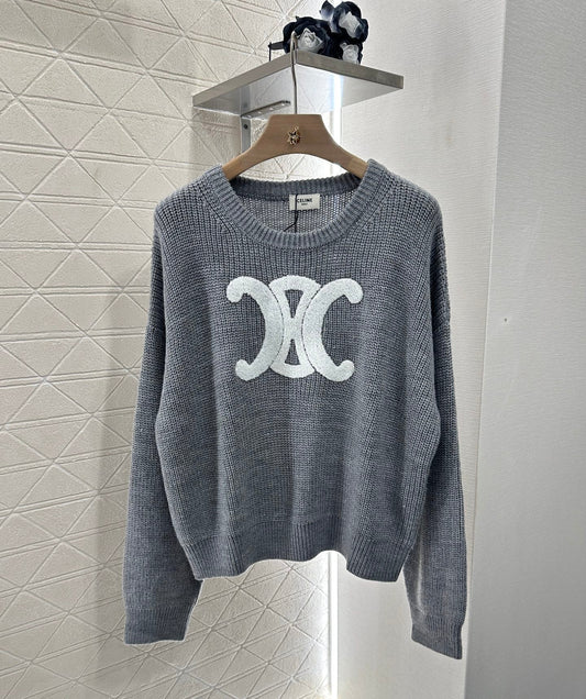 CE 2025 Summer New Arrival All-match Arc de Triomphe Pullover Sweater