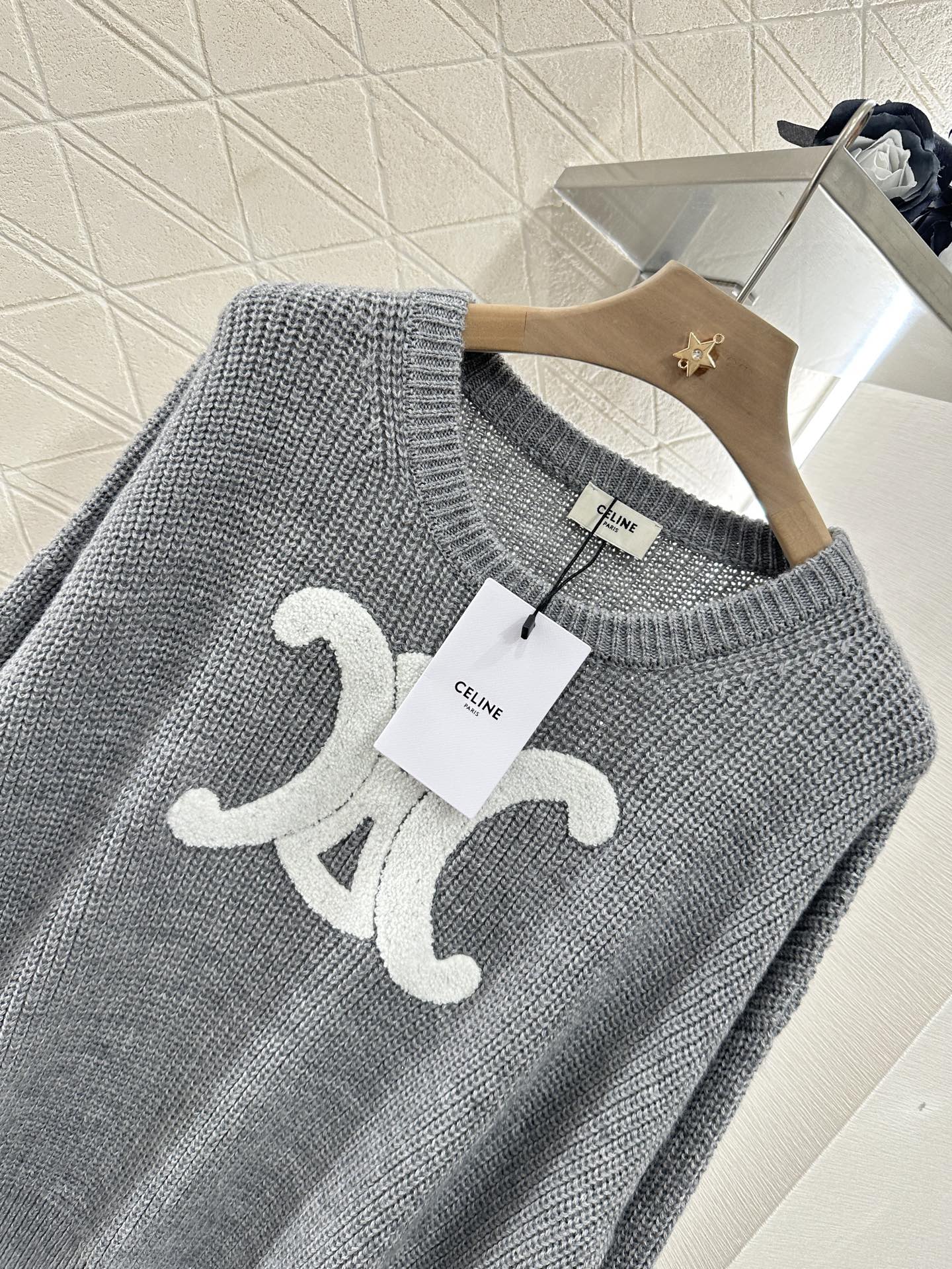 CE 2025 Summer New Arrival All-match Arc de Triomphe Pullover Sweater