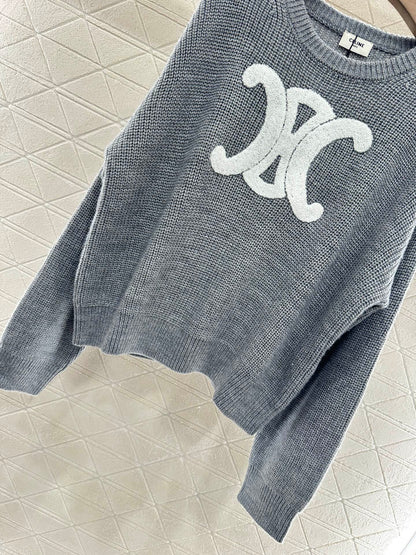 CE 2025 Summer New Arrival All-match Arc de Triomphe Pullover Sweater