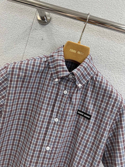 M 25Ss new spring and summer logo embroidered pleated shirt dress