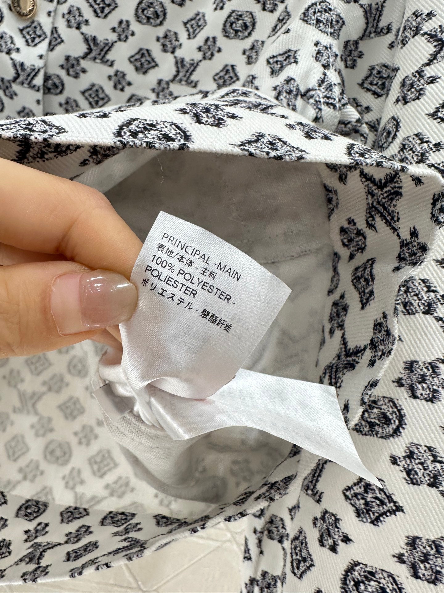 L 2025 Summer New Printed Denim Jacket Coat Short Skirt Suit