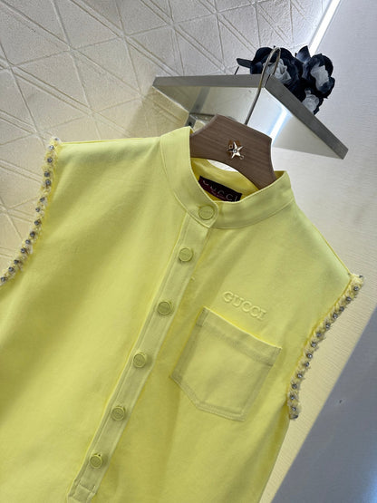 G 2025 Summer New Vest Top Shorts Set