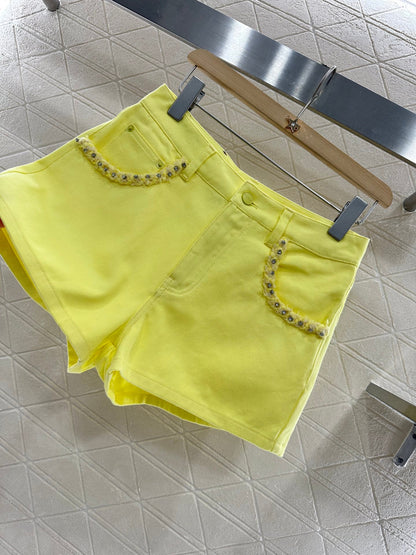 G 2025 Summer New Vest Top Shorts Set