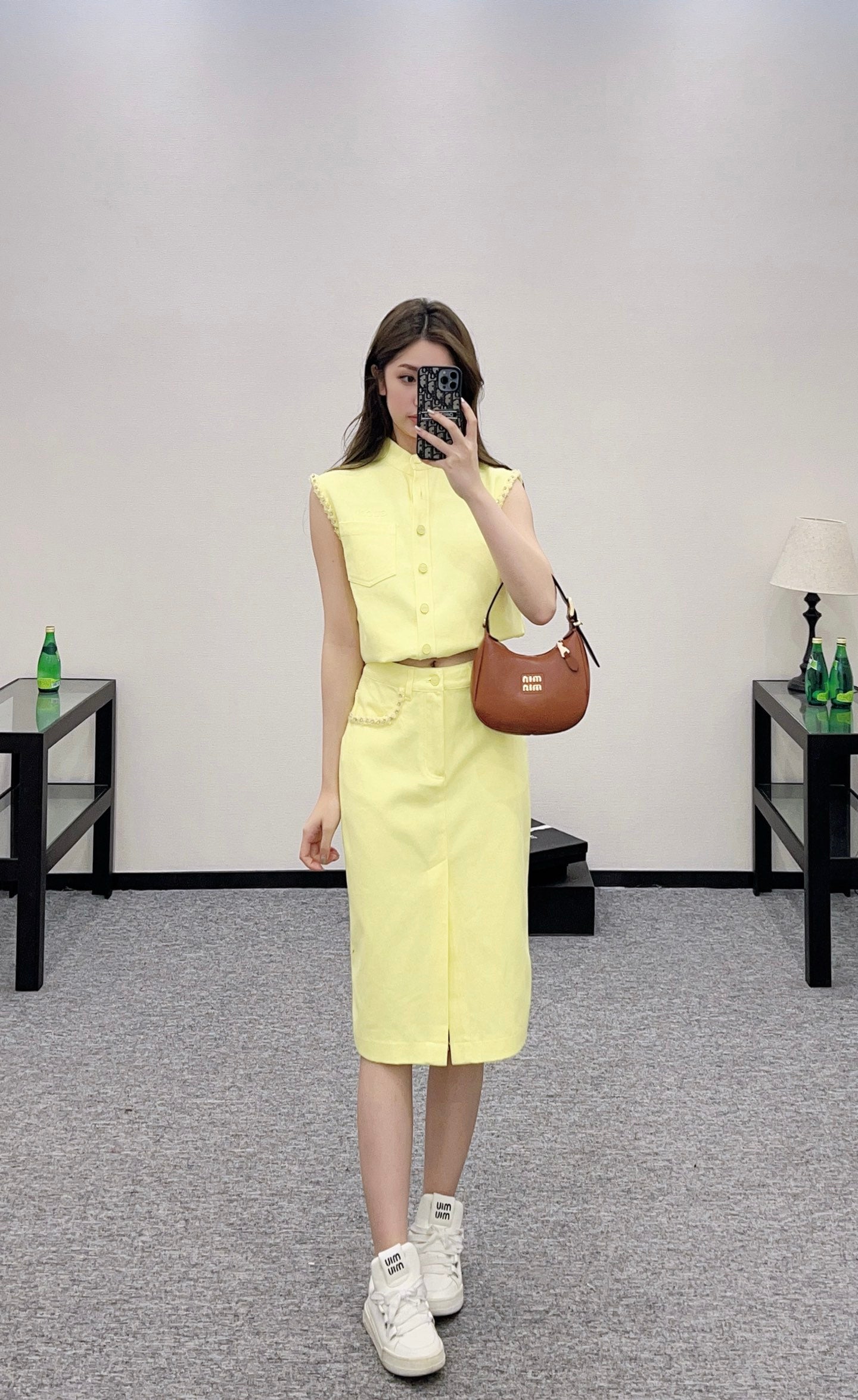 G 2025 Summer New Vest Top Skirt Set